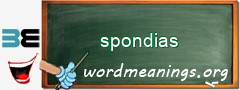 WordMeaning blackboard for spondias